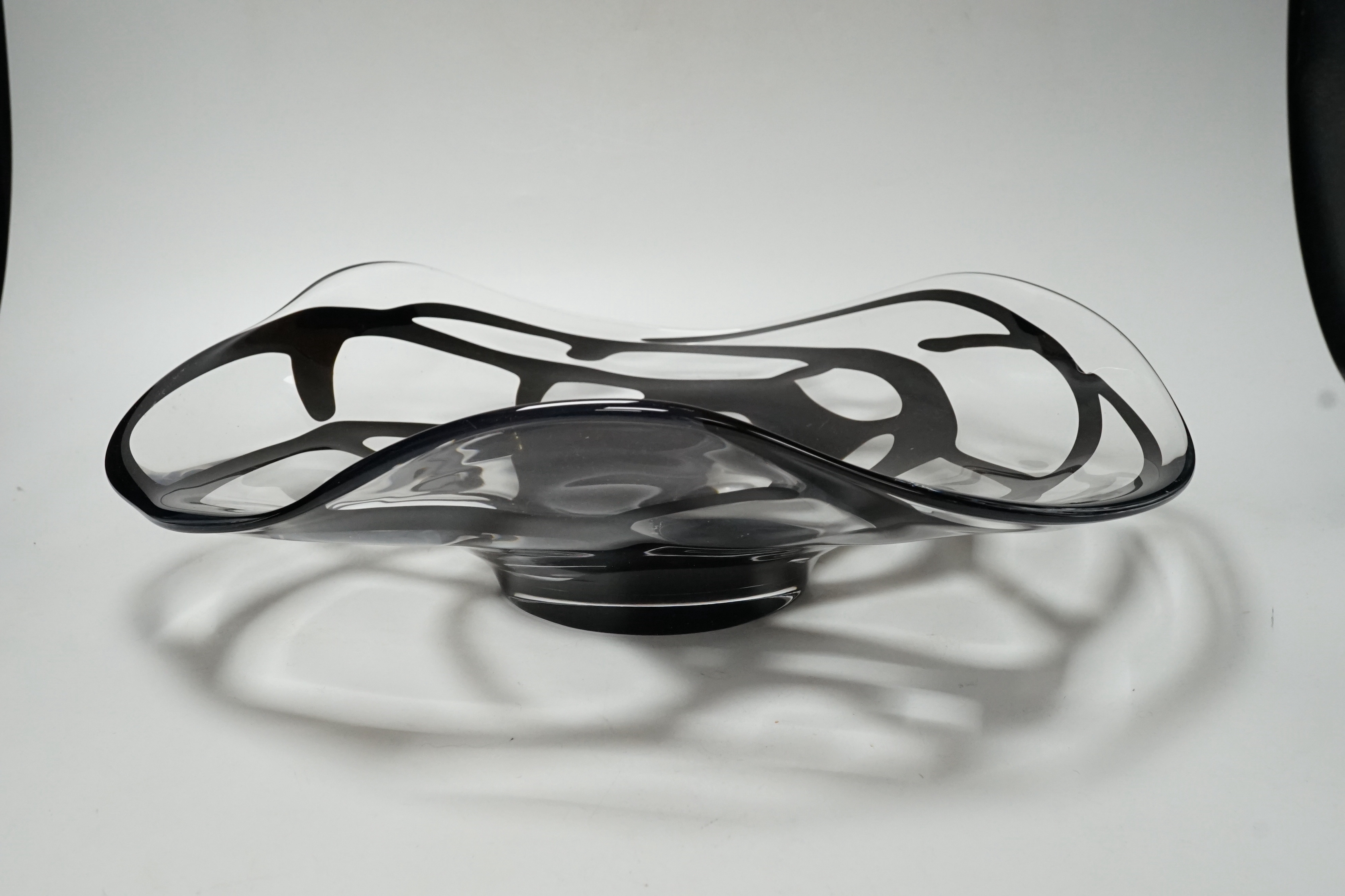 A 1960's Italian glass dish, 39cm across